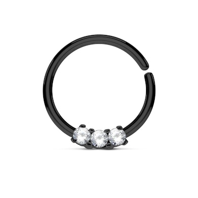 Septum piercing s kamínky