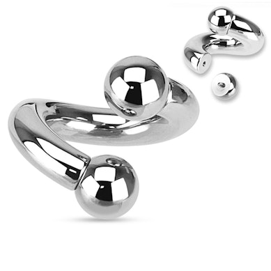 Xl piercing spirála s kuličkami
