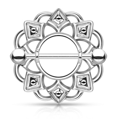 Piercing do bradavky se štítem - tribal