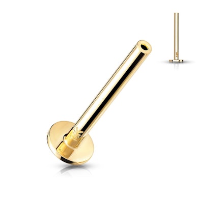 Push-in labreta vyrobená z 14k zlata