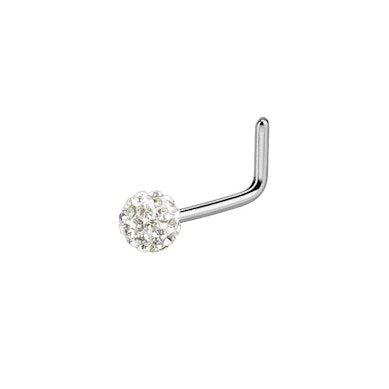 Piercing do nosu zahnutý do "L" s ferido kuličkou