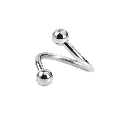 Piercing spirála s kuličkami v různých barvách