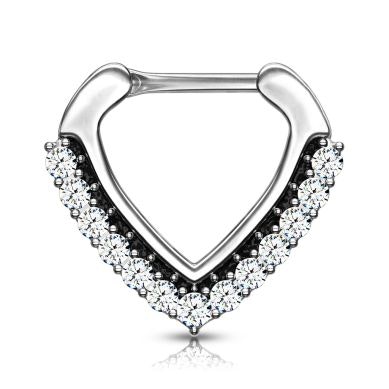 Septum piercing ve tvaru V