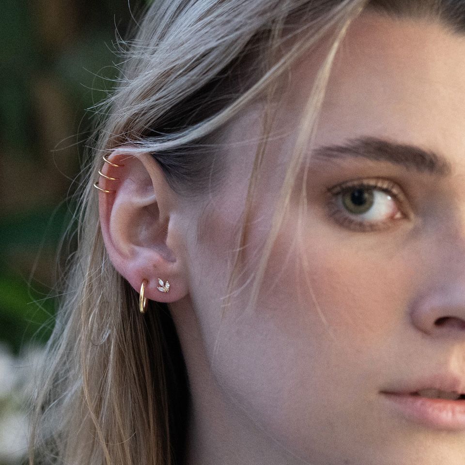 Falešný piercing do ucha - dvojitý nebo trojitý kroužek