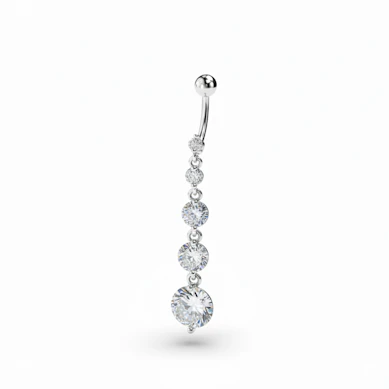 Piercing do pupíku s dlouhým přívěskem
