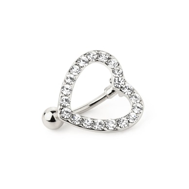 Piercing do pupíku ve tvaru srdce