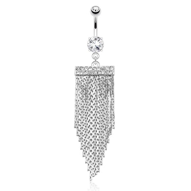 Piercing do pupíku s třásněmi