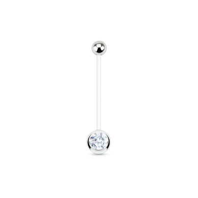 Těhotenský piercing do pupíku s kamínkem v různých barvách