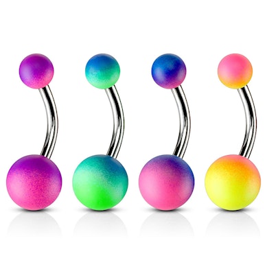 Piercing do pupíku s gumovými kuličkami