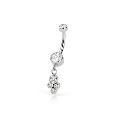 Piercing do pupíku s visícími kamínky