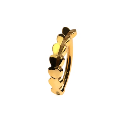 Titanový clicker do pupíku se srdíčky