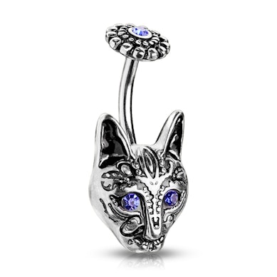 Piercing do pupíku s Tribal kočkou