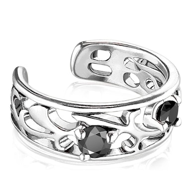 Klips do ucha s filigránovým zdobením a kamínky