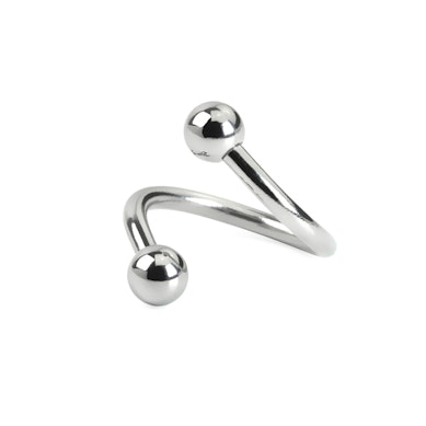 Piercing spirála s kuličkami v různých barvách