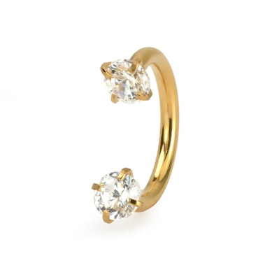 Podkova s vnitřním závitem a kulatými kamínky