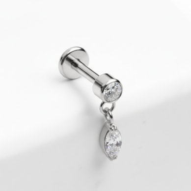 Titanová labreta s markýzovým přívěskem