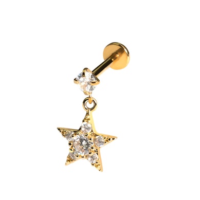 Labreta s přívěskem ve tvaru hvězdy s kamínky