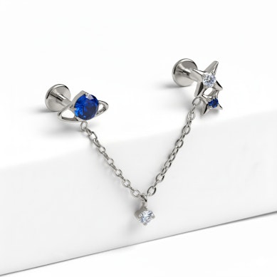 Duo titanových vesmírných labret