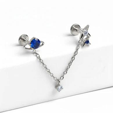 Duo titanových vesmírných labret