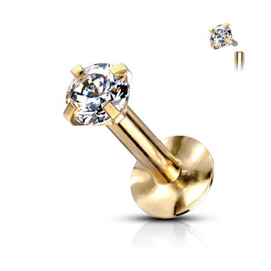 Labreta s malým kamínkem a vnitřním závitem