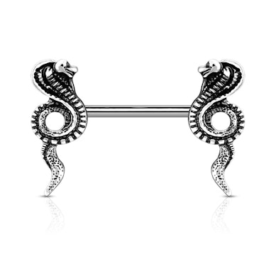 Piercing do bradavky s kobrami
