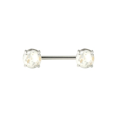 Piercing do bradavky s kamínky - láva