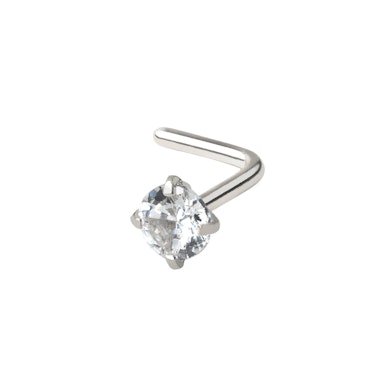 Piercing do nosu zahnutý do &quot;L&quot; s různými motivy a v různých barvách