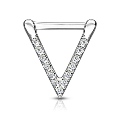 Septum piercing ve tvaru trojúhelníku