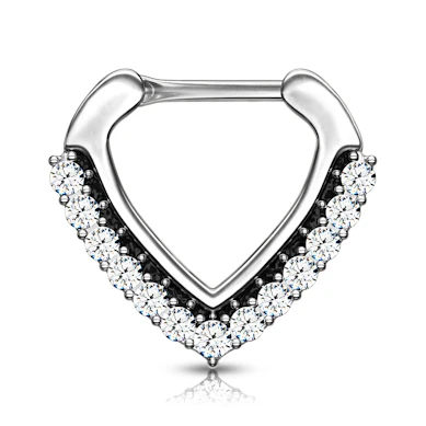 Septum piercing ve tvaru V