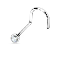 Titanový zahnutý piercing do nosu