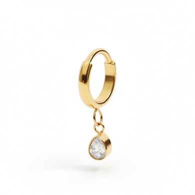 Titanový kroužek s visící slzou