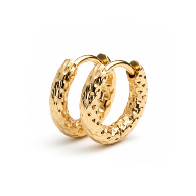 Pár tepaných huggy náušnic