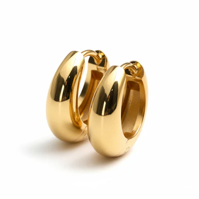 Pár leštěných huggie kroužků