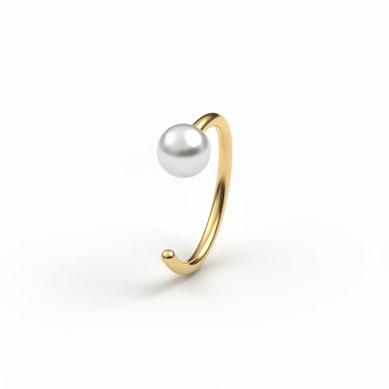 Otevřený kroužek s perlou