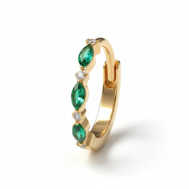 Titanový kroužek s barevnými kamínky