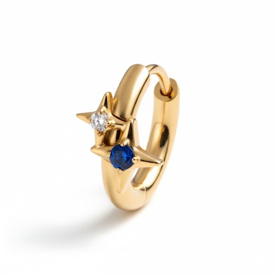 Titanový kroužek se dvěma hvězdami