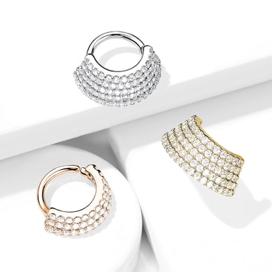 Vrstvený kroužek s kamínky