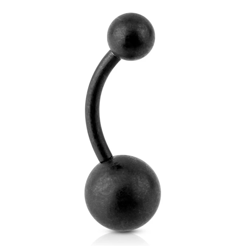 Piercing do pupíku v černé matné barvě