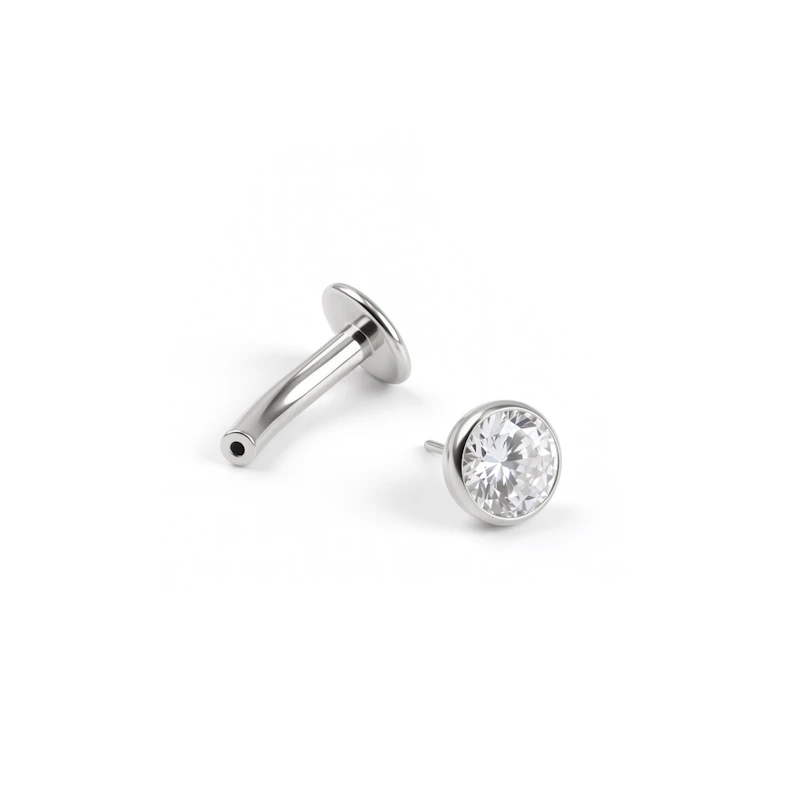 Obrácený piercing do pupíku z titanu