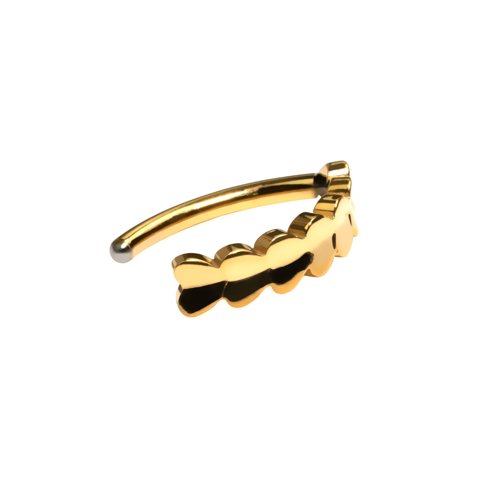 Titanový clicker do pupíku se srdíčky