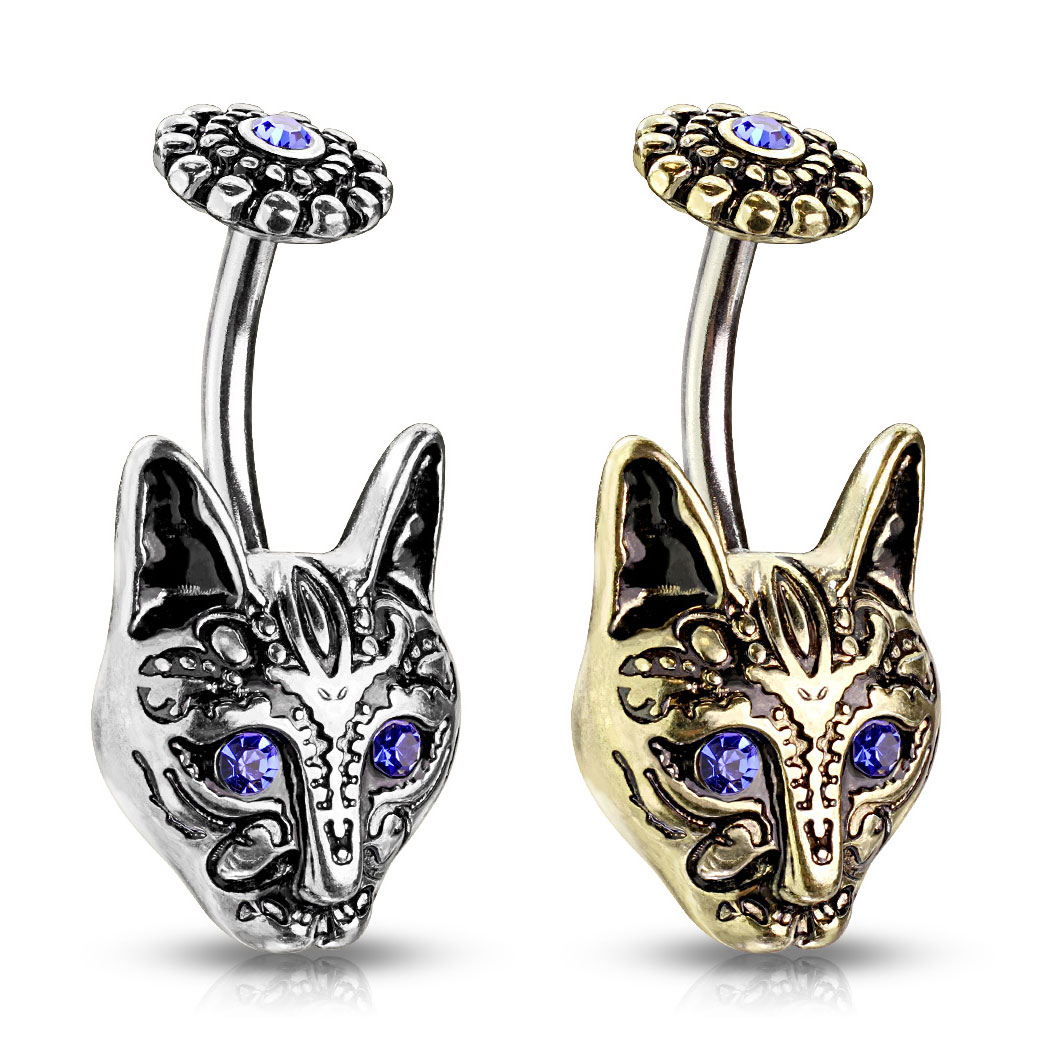 Piercing do pupíku s Tribal kočkou