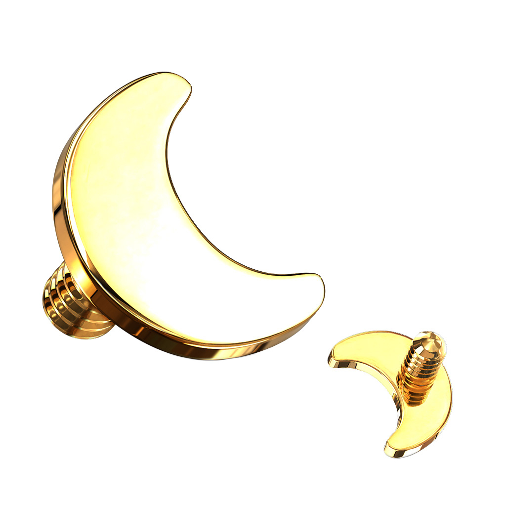 Titanový dermální top s měsícem