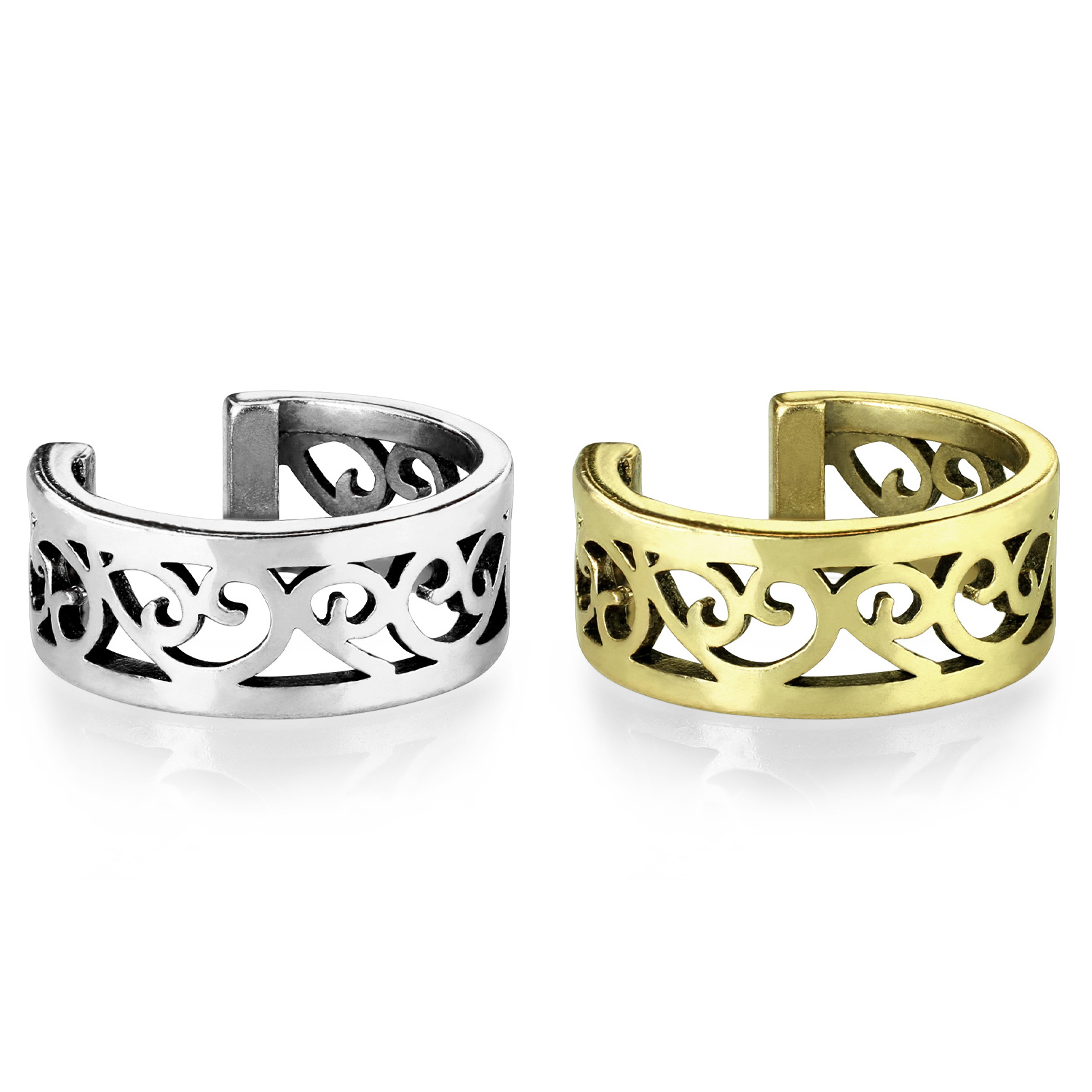 Klips do ucha s filigránovými srdíčky