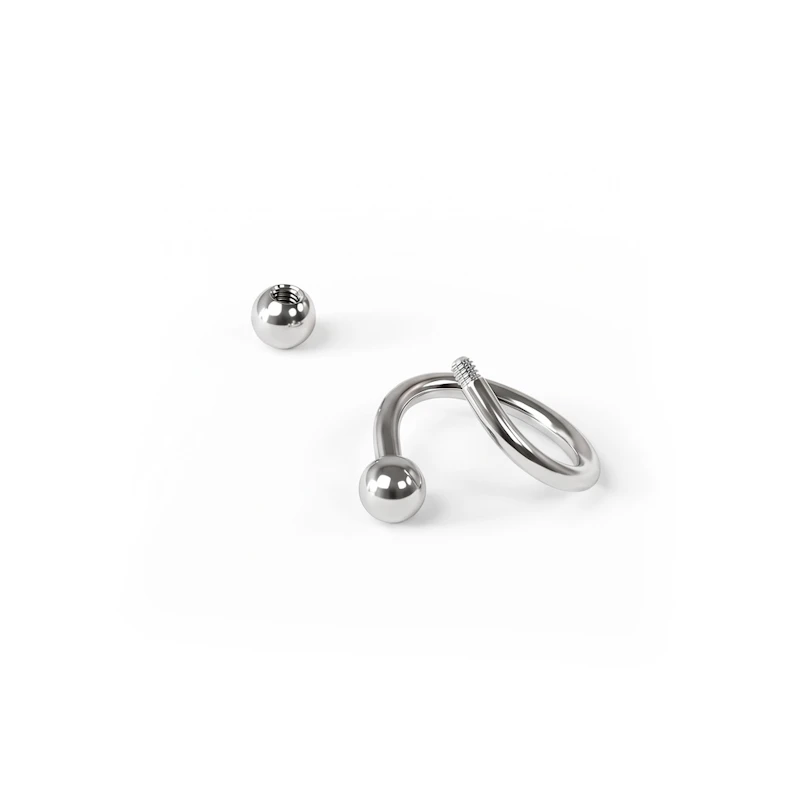 Piercing spirála s kuličkami v různých barvách
