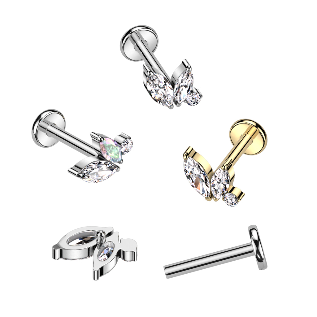 Jemná titanová labreta s vnitřním závitem