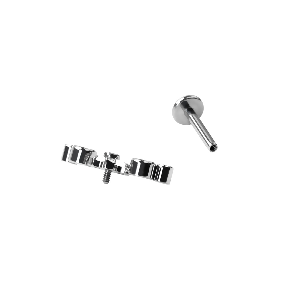 Titanová labreta s květem a kamínky