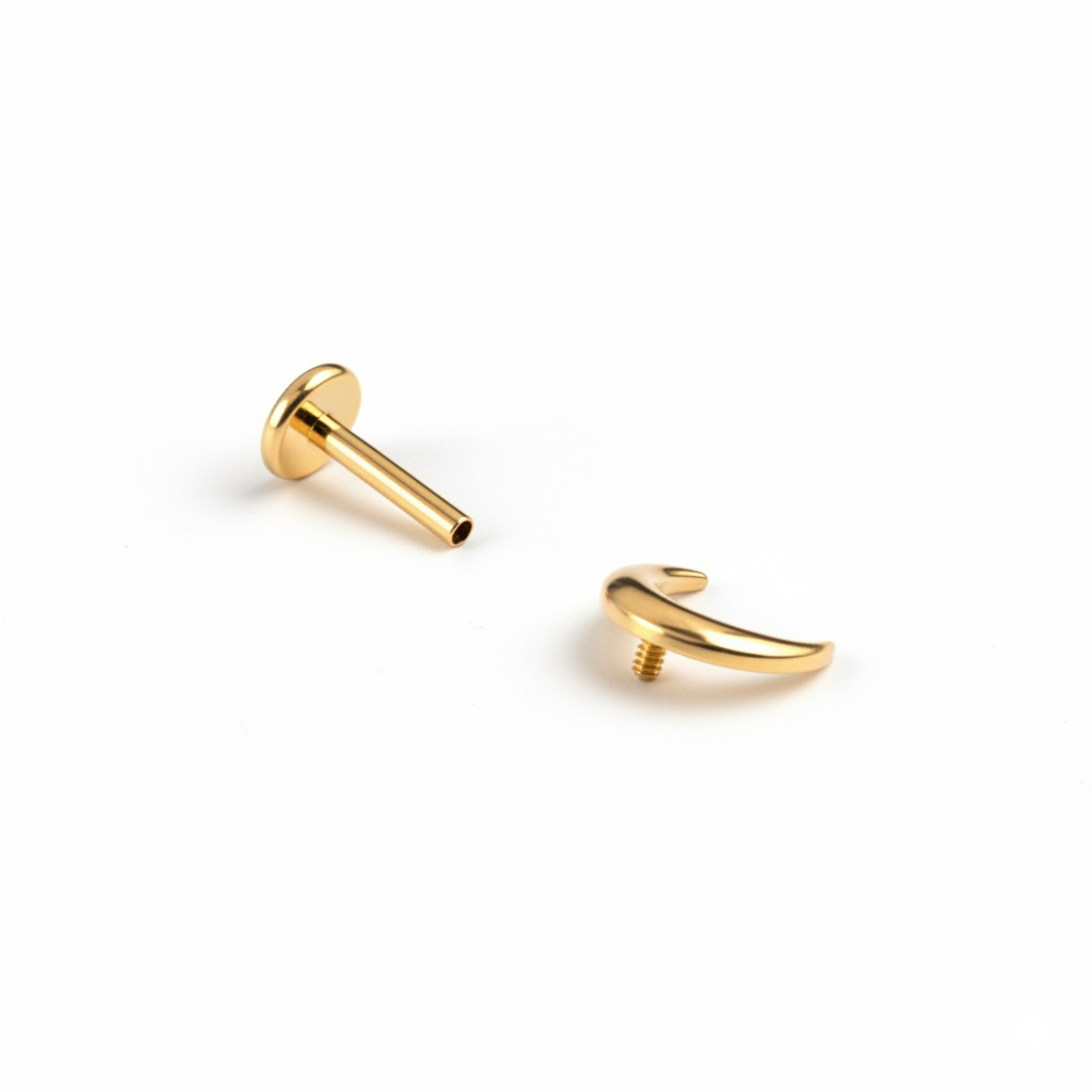 Titanová labreta ve tvaru půlměsíce