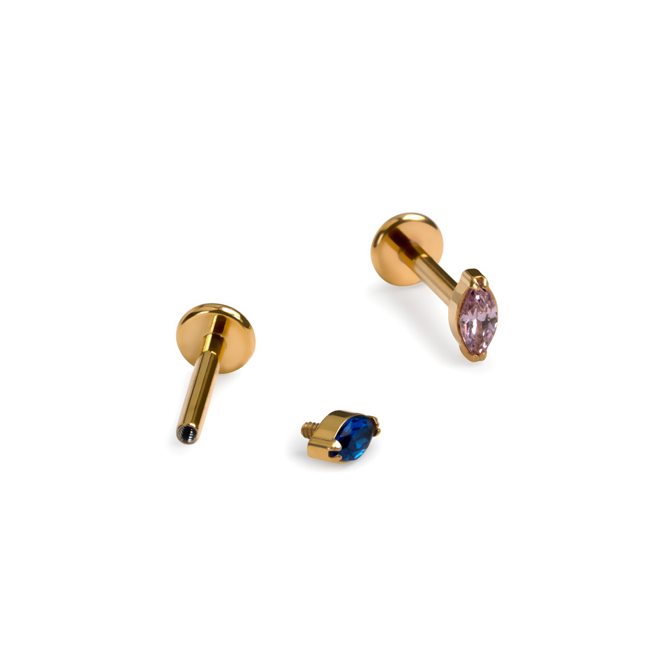 Titanová labreta s kamínkem dle vašeho výběru