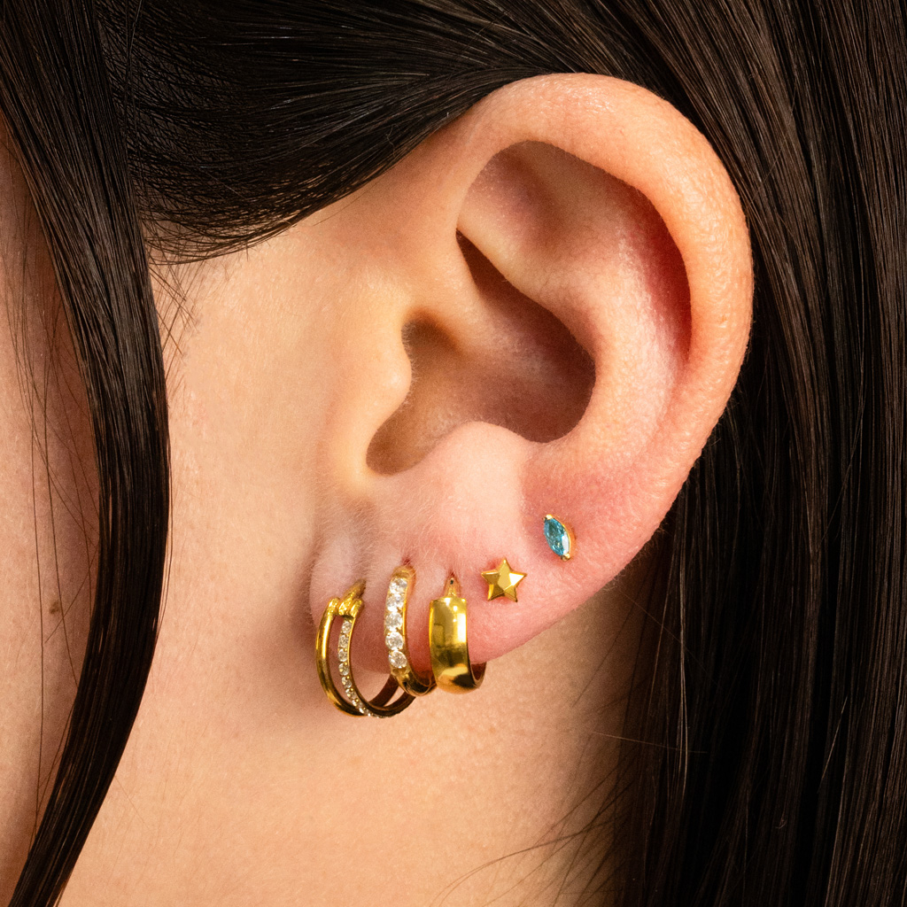 Titanová labreta s broušenou hvězdou