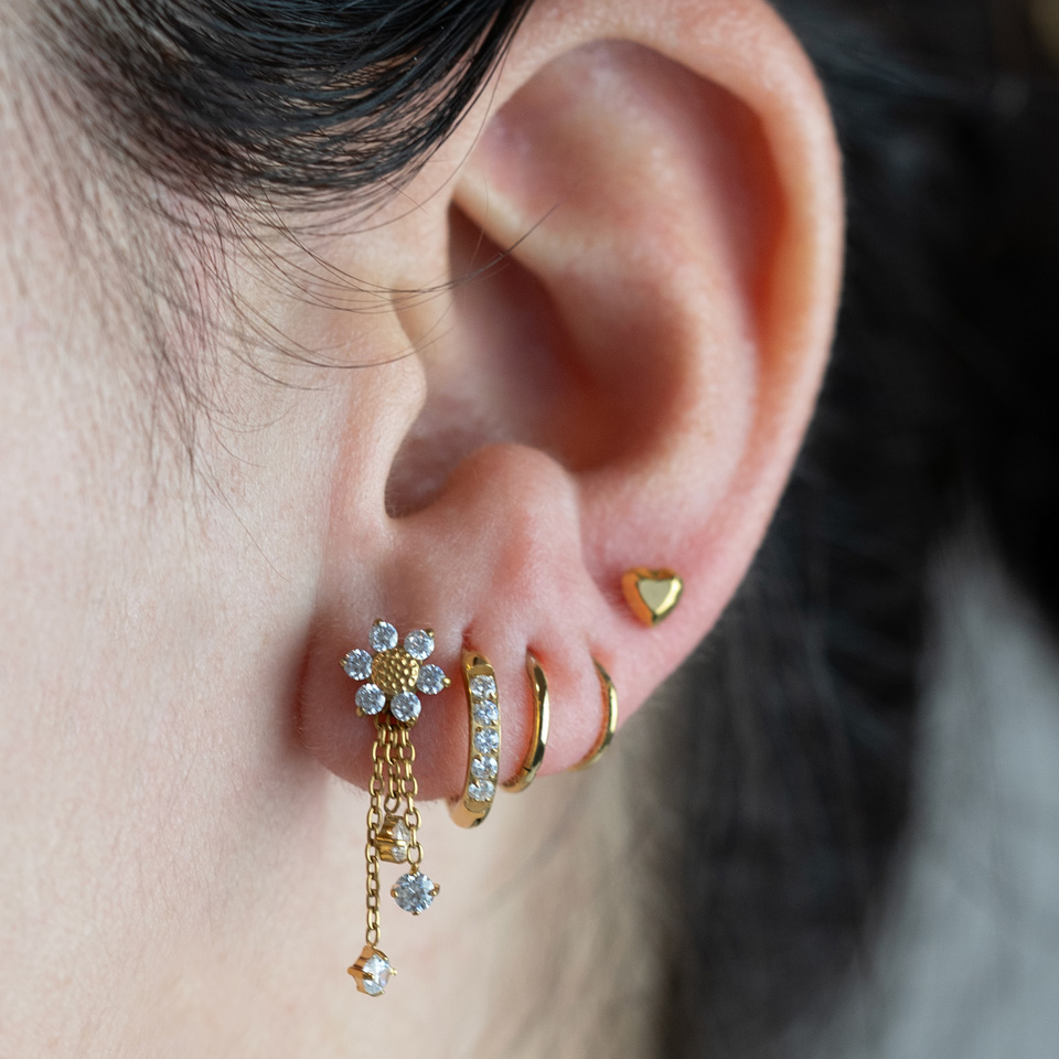 Titanová labreta s broušeným srdcem